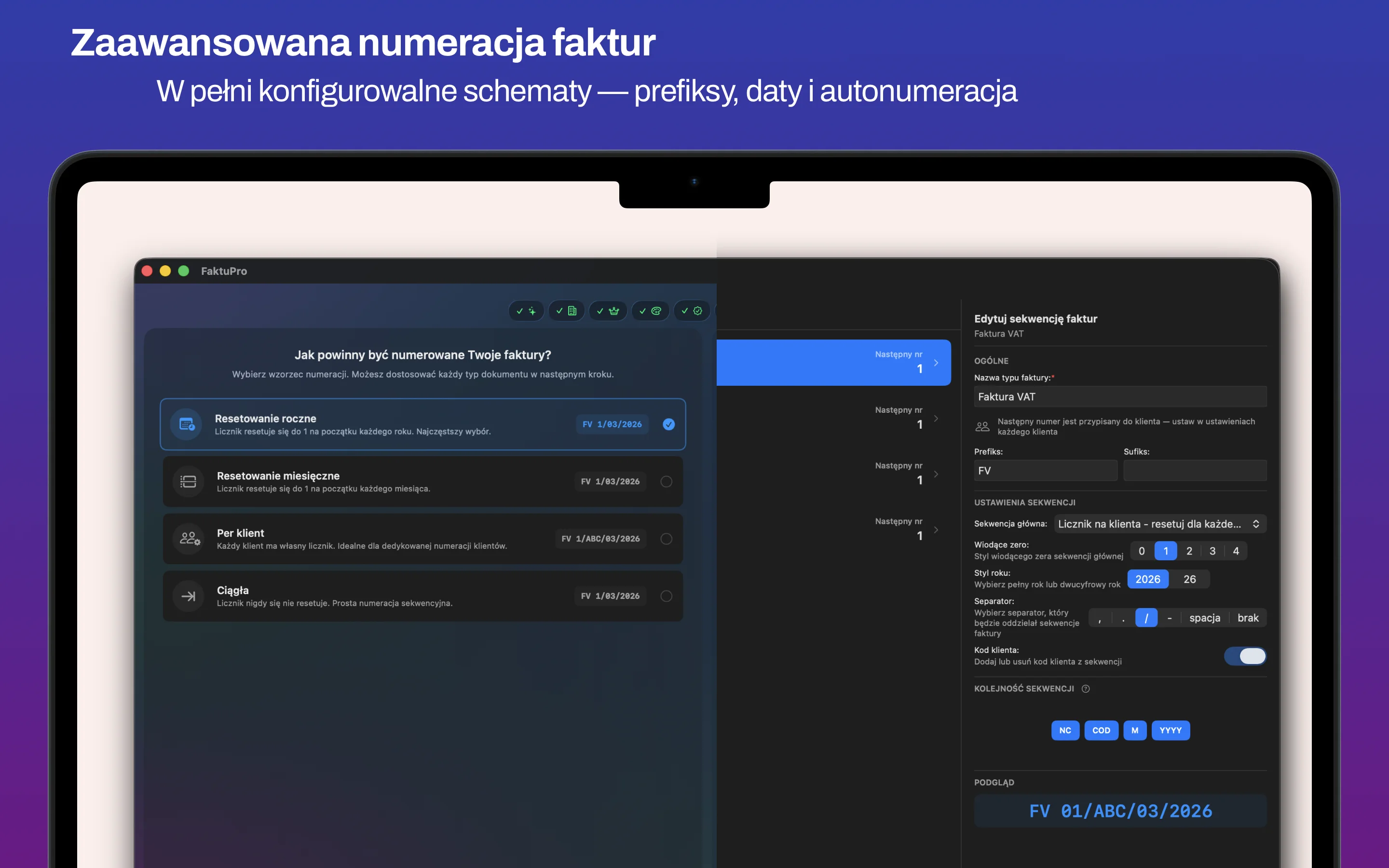 Zaawansowana numeracja faktur